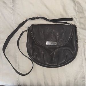 Marc Jacobs Iconic Natasha Gray Pebble Leather Mini Crossbody Bag lightly used